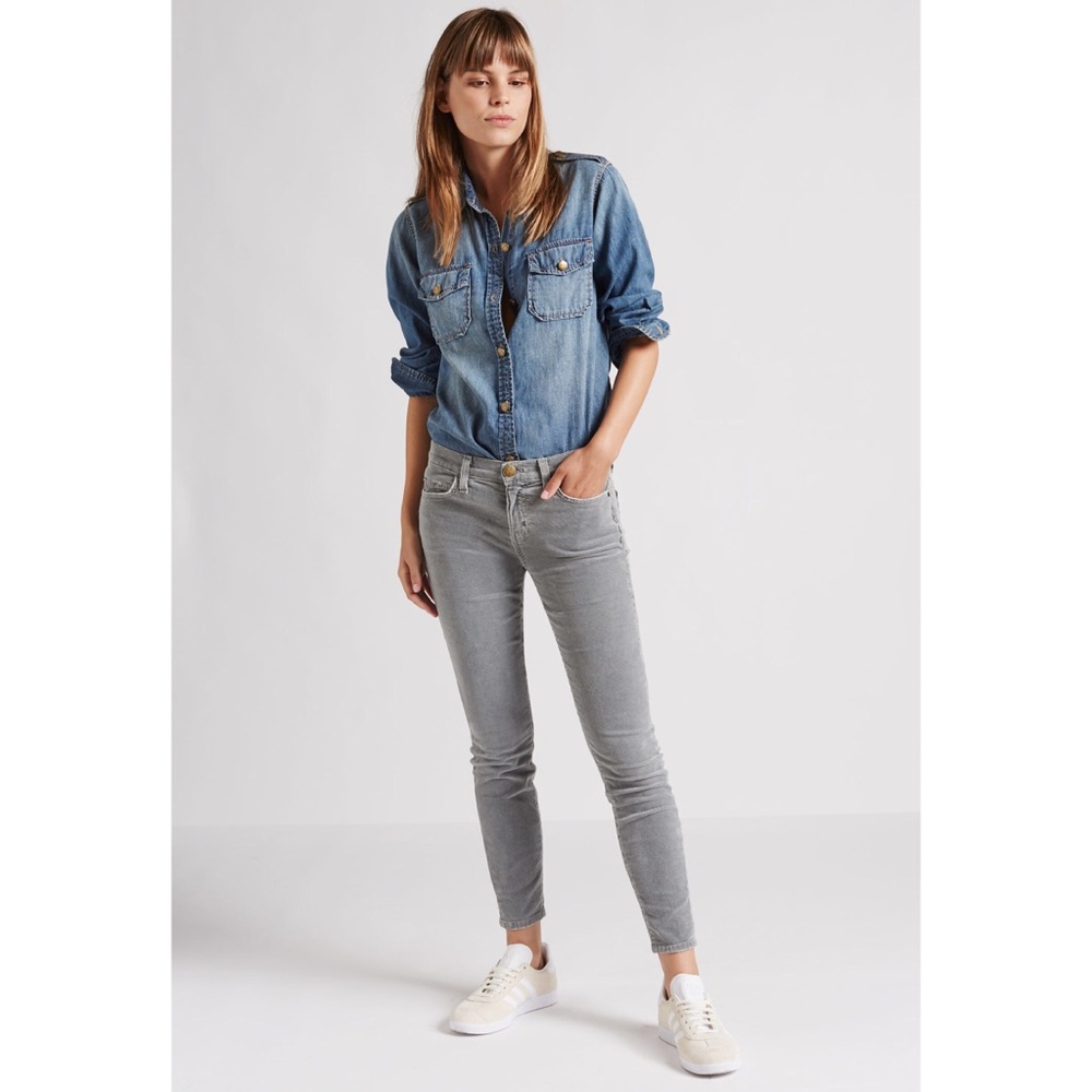 Current/Elliot Corduroy Stiletto in Gray Size 25